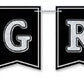 Silver & Black Congrats Grad Banner