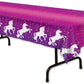 Unicorn Theme Plastic Table Cover