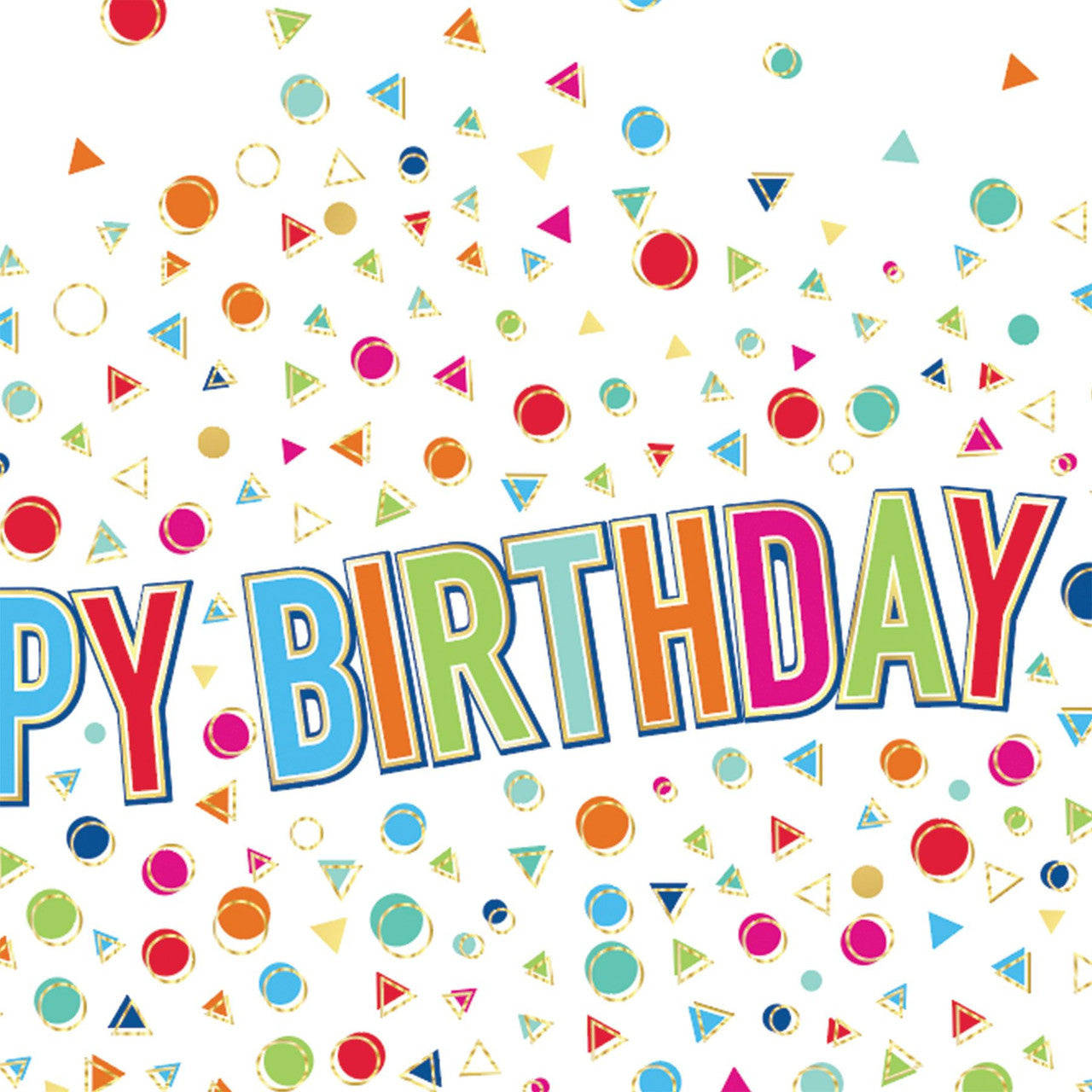 Happy Birthday Party Table Cover Tablecloth 54" x 108"