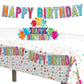 Happy Birthday Party Table Cover Tablecloth 54" x 108"