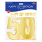Happy 50th Birthday Gold Foil Streamer Banner 5ft