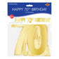 Happy 70th Birthday Gold Foil Streamer Banner 5ft
