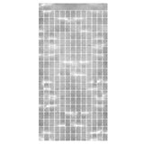 Metallic Silver Square Curtain