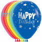 Happy Birthday Fantasy Stars Assorted 11" Latex Balloon
