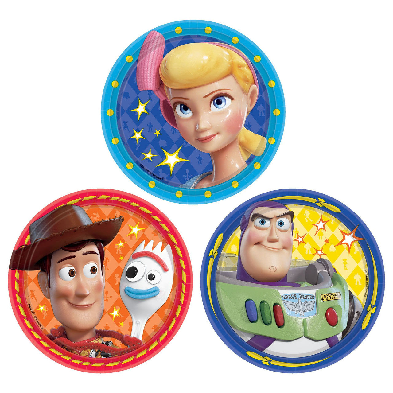 ©Disney/Pixar Toy Story 4 Assorted Round Plates, 7"