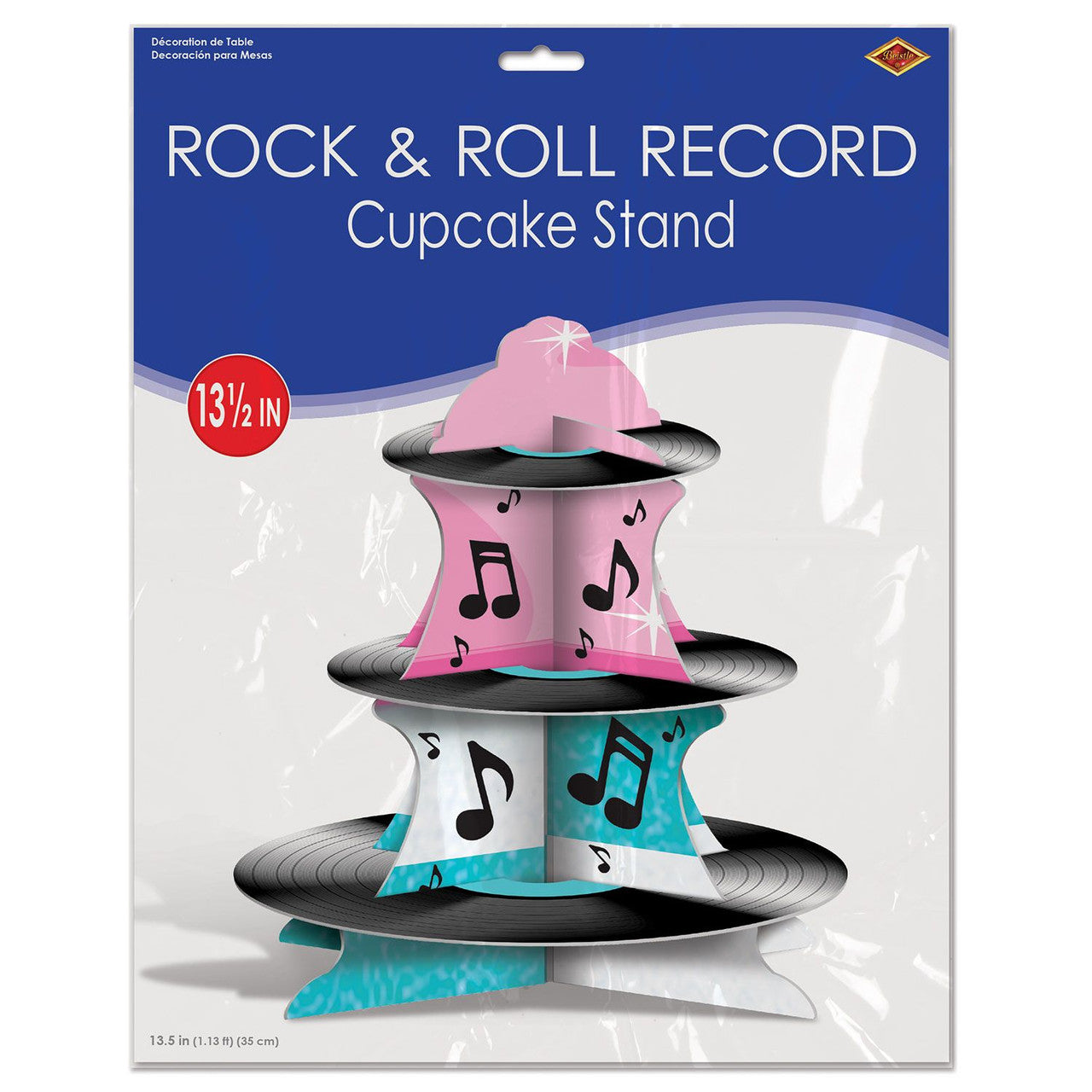 Rock N' Roll Record Cupcake Stand Musical Party Theme Decor