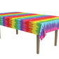 Tie Dyed 70s Theme Plastic Table Cover
