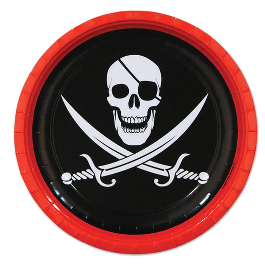 Pirate Themed Paper Plates 8pk