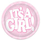It's A Girl Baby Shower Dessert Plates 8pk