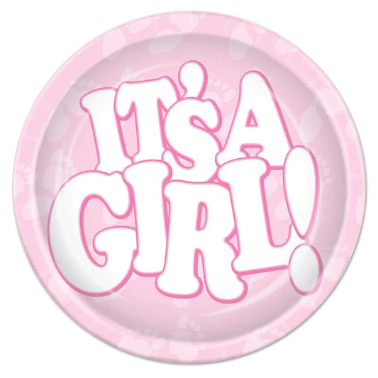 It's A Girl Baby Shower Dessert Plates 8pk