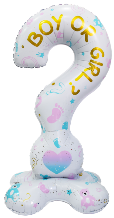 60" Giant Standing Gender Reveal Stand-Up Foil Balloon