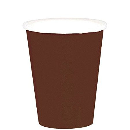 Amscan Chocolate Brown 9 oz Paper Party Cup 20 Pack