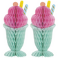 Pastel Ice Cream Sundae 11" Honeycomb Centerpiece Decorations 2/CT