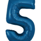 34” Number Balloon Navy Blue Foil