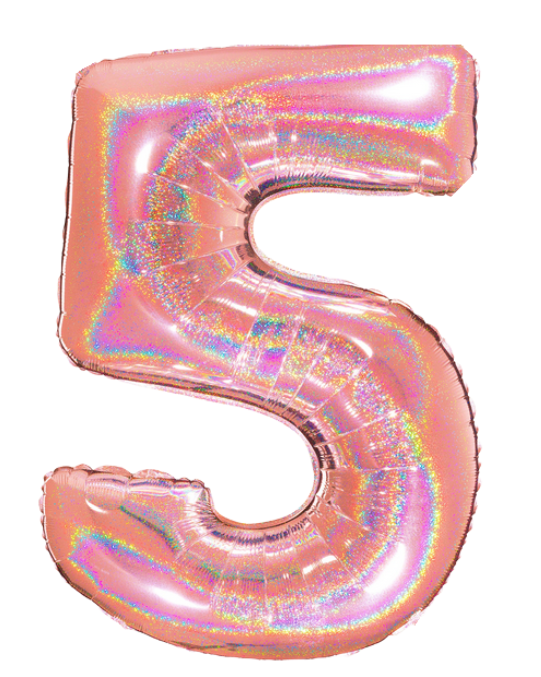 40" Number Rose Gold Glitter Holographic Balloon