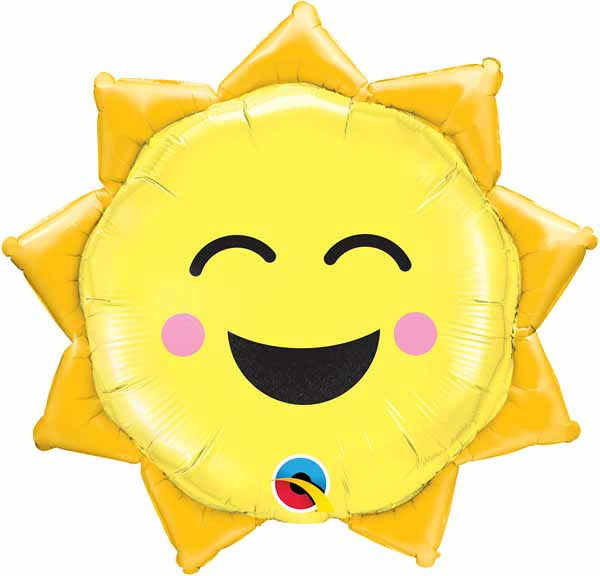 35" Sunny Smile Jumbo Sun Foil Balloon