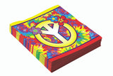 Hippie Love Peace 60's Luncheon Napkins Birthday Party Decor Tableware 16pcs/pk