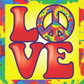 Hippie Love Peace 60's Drink Coasters Birthday Party Decor Tableware 6pcs/pk