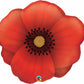 Pretty Poppy Flower 31" Foil Balloon