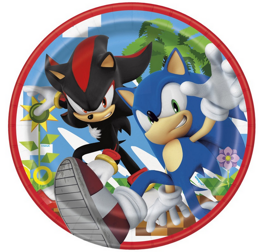 Sonic the Hedgehog Round 7" Dessert Plates 8/CT