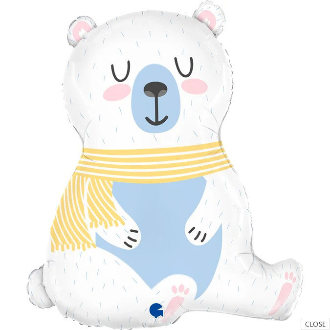 Jumbo Polar Bear Shaped Foil Balloon