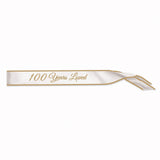 100 Years Old Birthday Sash