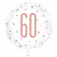 Rose Gold Glitz Age 60 Birthday Balloon