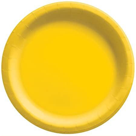 Amscan Sunshine Yellow 7" Luncheon Paper Party Plates 8 Pack