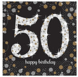 Number 50 Sparkling Napkins