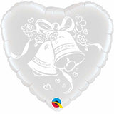 Wedding Bells Heart Shaped Foil Balloon