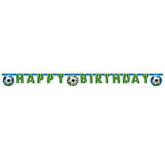 Happy Birthday Soccer Fans Jointed Banner