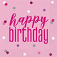 Birthday Pink Glitz Happy Birthday Beverage Napkins  16ct