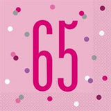 16 Glitz Pink & Silver Luncheon Napkins 65