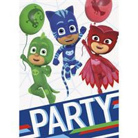PJ Masks Invitations  8ct