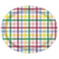 Spring Gingham Oval Plates  8ct
