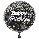 Glittering Birthday Round Foil Balloon 18"