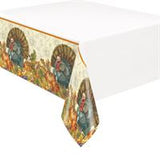 Traditional Thanksgiving Rectangular Plastic Table Cover  54 x 84""
