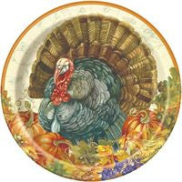Traditional Thanksgiving Round 9 Dinner Plates  8ct"