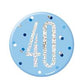 1 Glitz Blue & Silver Birthday Badge 40