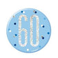 1 Glitz Blue & Silver Birthday Badge 60