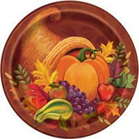 Fall Harvest Round 7 Dessert Plates  8ct"