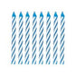 Blue Spiral Birthday Candles  24ct