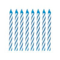 Blue Spiral Birthday Candles  24ct