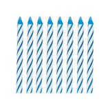 Blue Spiral Birthday Candles  24ct
