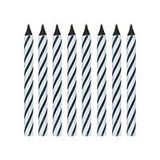 Black Spiral Birthday Candles  24ct