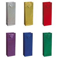 Solid Holographic Wine Gift Bag Assortment