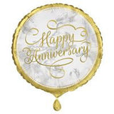 Gold Anniversary Round Foil Balloon 18"