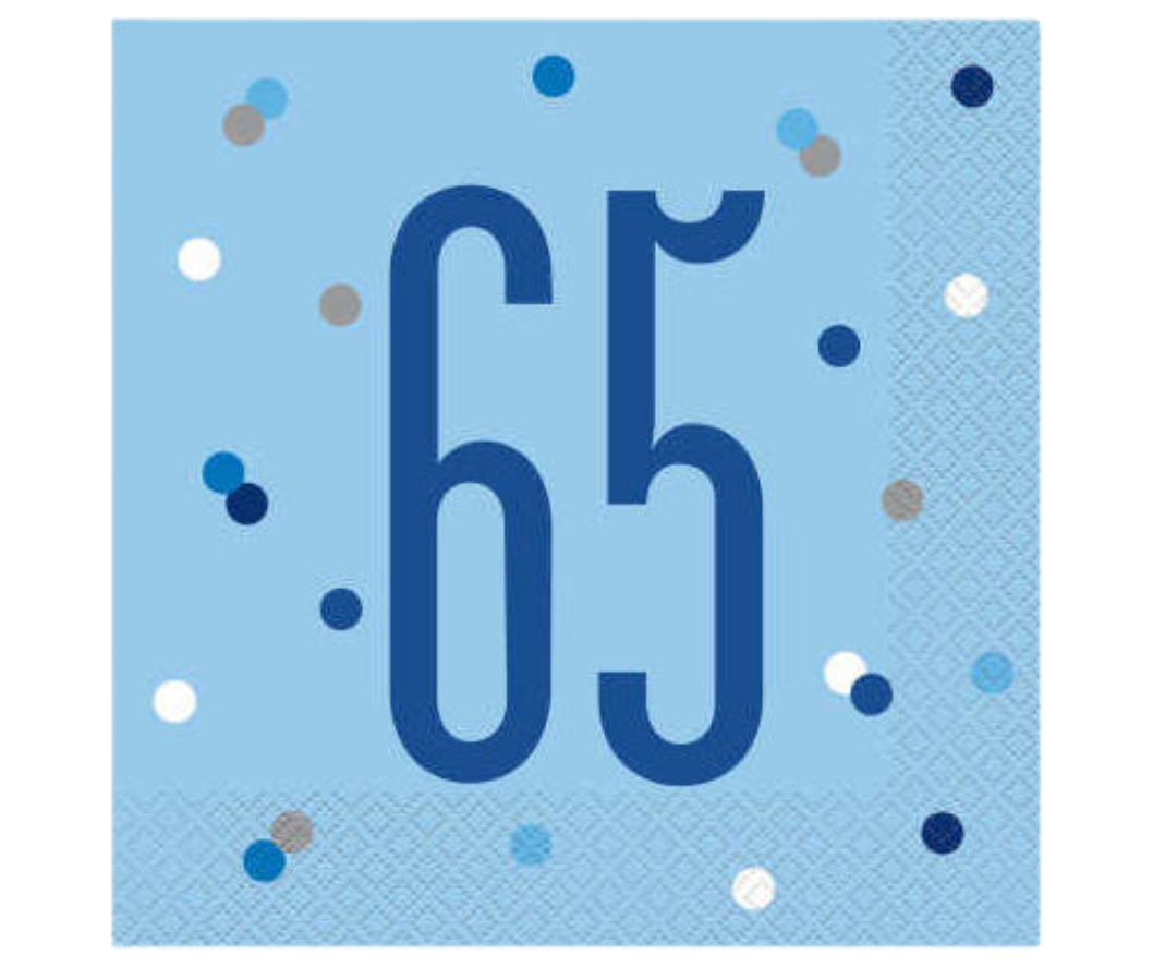 65th birthday luncheon napkins