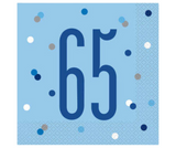65th birthday luncheon napkins