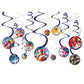 Power Rangers Birthday Party Swirl Decorations 12 Pack